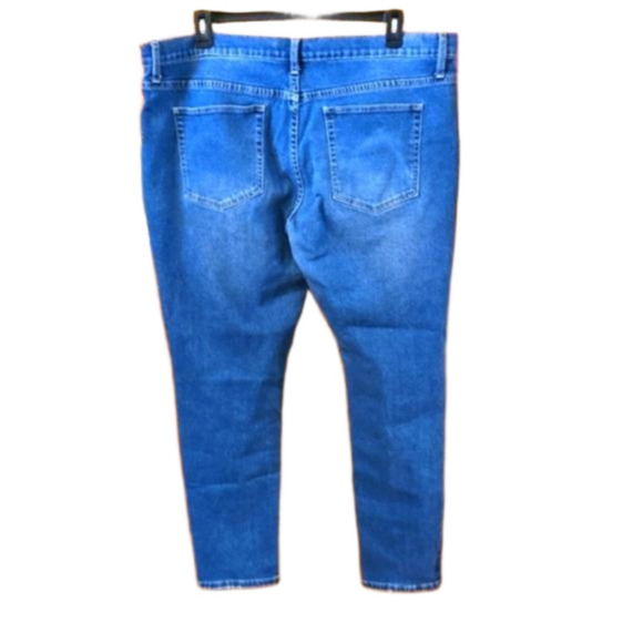 Fashion Nova Men Straight Leg Dark Wash Jeans Size 42 (30L) 5 Pocket - Picture 5 of 16